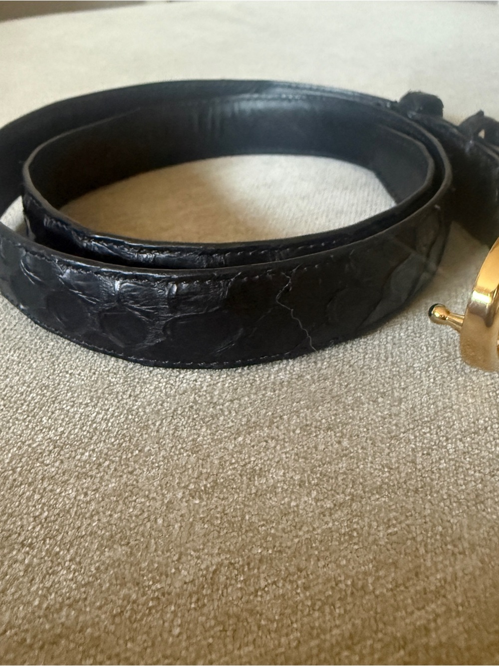 Celine Triomphe Belt in Snakeskin Leather - Picture 3 of 8